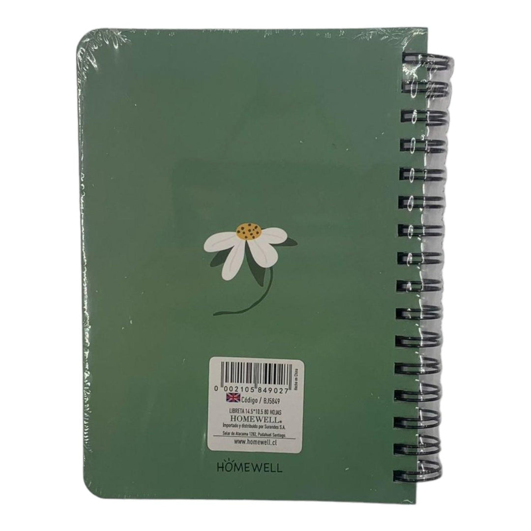 Libreta verde oscuro 14.5*10.5 80 hojas