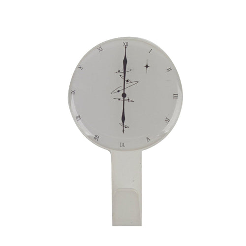 Perchero Sticker Diseño Reloj Blanco 13x8x3cm