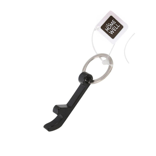 Llavero Destapador Metal Negro