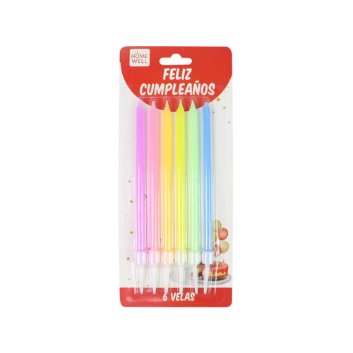Velas Cumpleaños Color 6pcs
