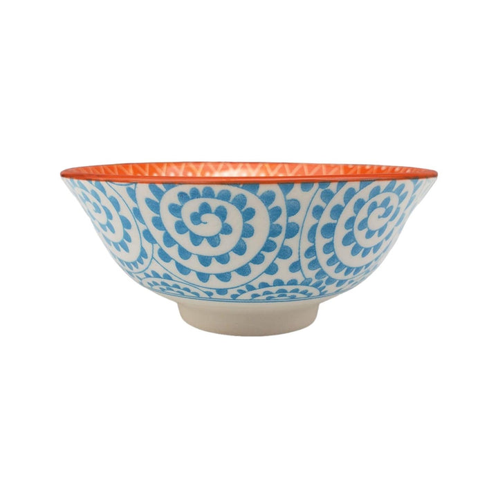 Bowl Pocillo Loza Diseño Naranja 9.5x4.5cm