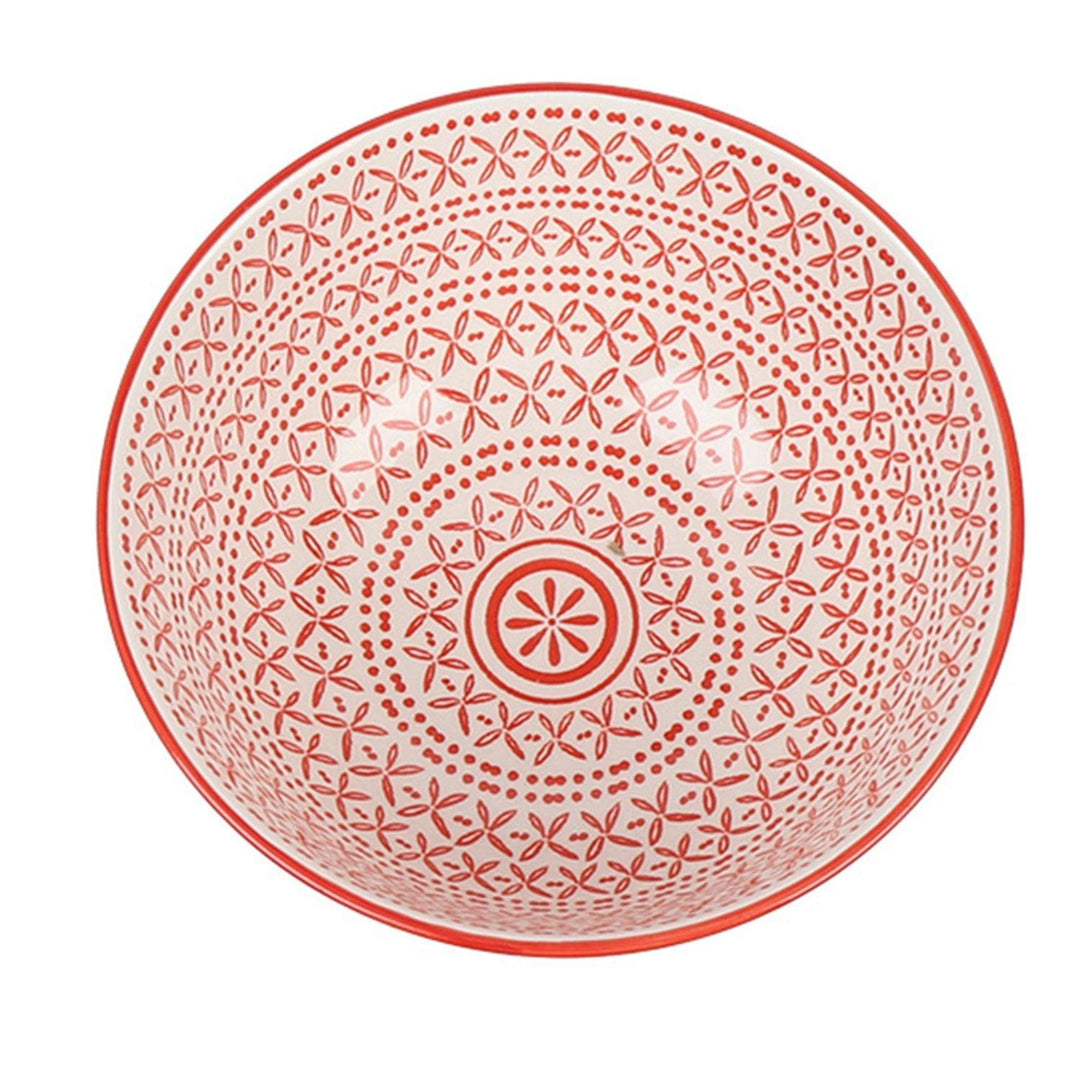 Bowl Loza Diseño Azul Rojo 13x7.5cm