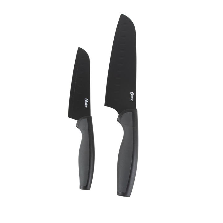 Set Cuchillos Negros Oster 12,7 Cm y 17,8 Cm (2u)