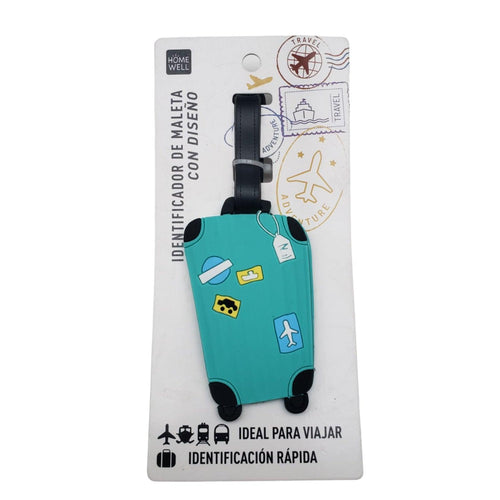 Etiqueta Identificadora de Equipaje Maleta Celeste