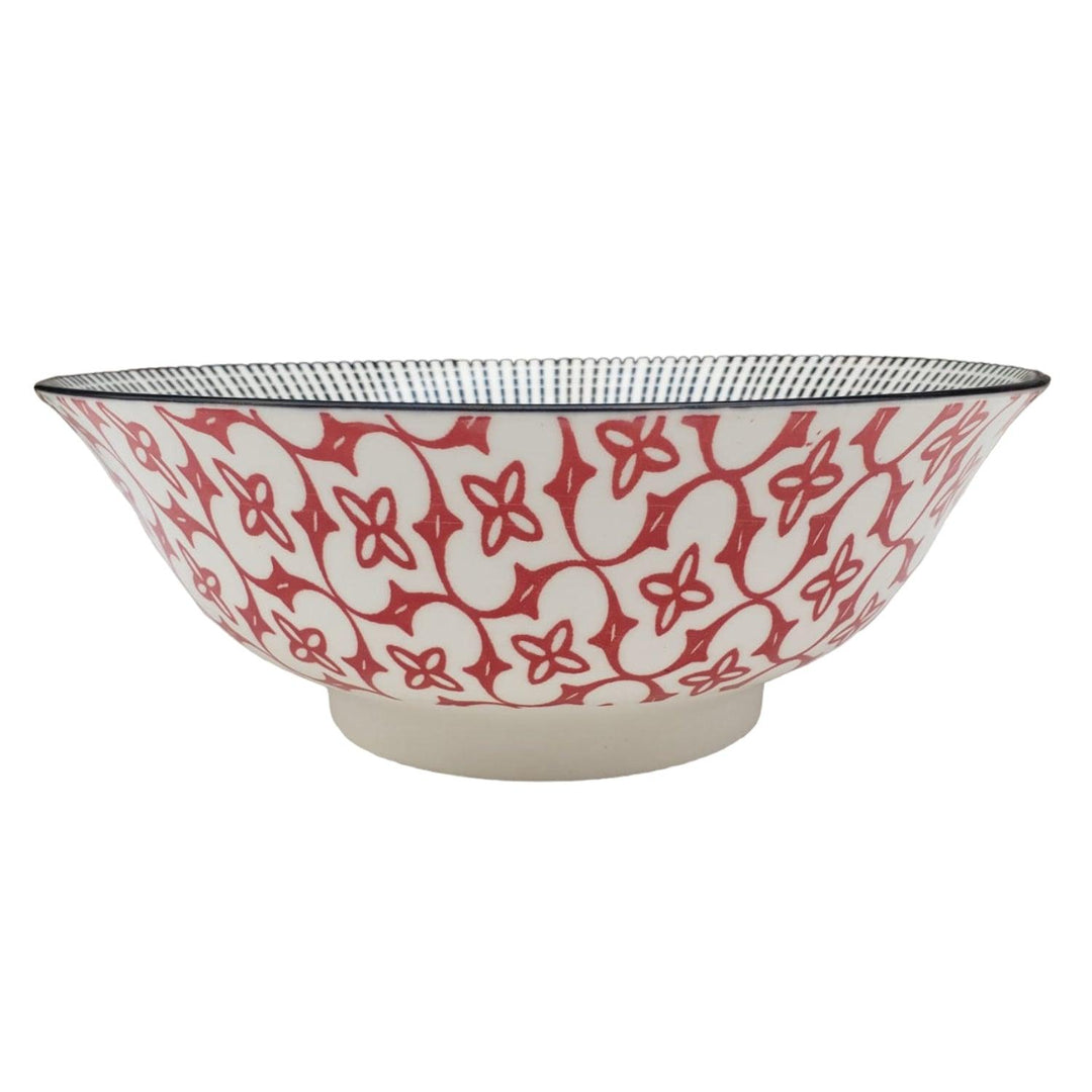 Bowl Loza Diseño Rojo 21x11cm