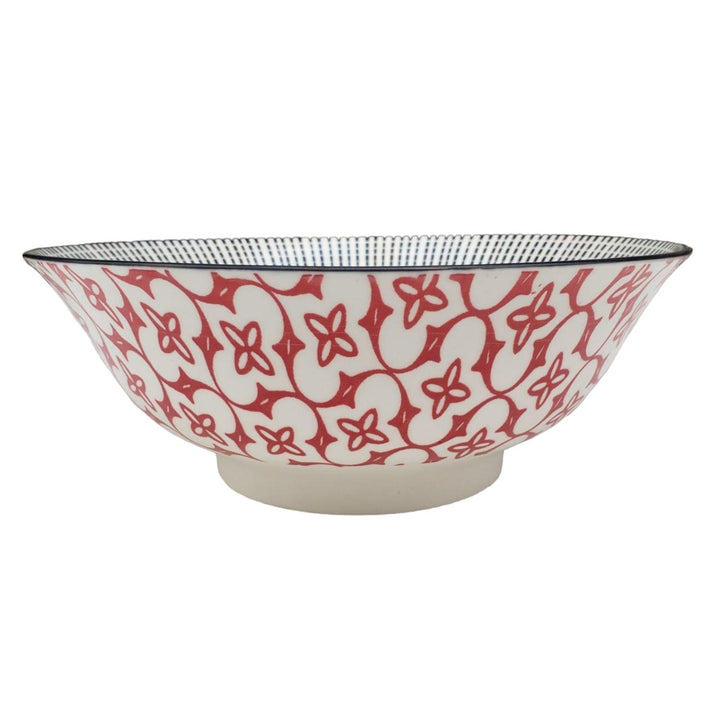 Bowl Loza Diseño Rojo 21x11cm