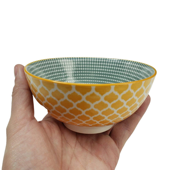 Bowl Loza Diseño Amarillo 13x7.5cm