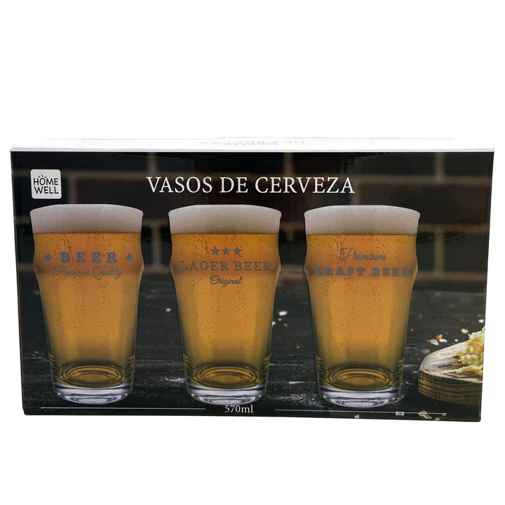 Set de Vasos Cerveceros 570ml (3u)