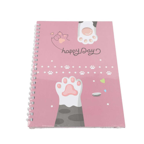Libreta Rosa Diseño Gatito Happy Day 29.5x22cm 80 Páginas