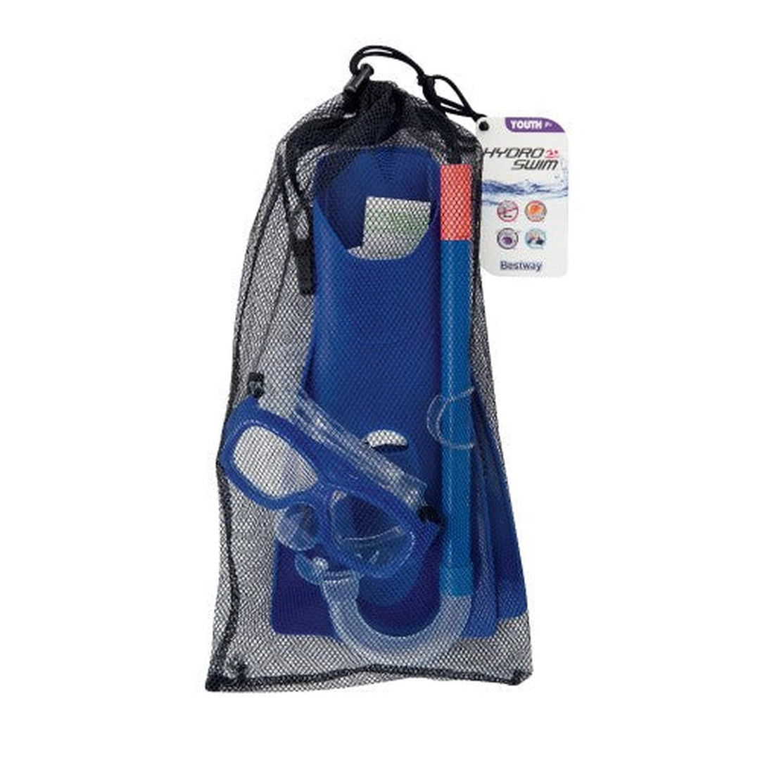 Snorkel Set con Aletas Junior Azul