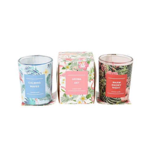 Set de Velas Aromáticas Diseño Tropical