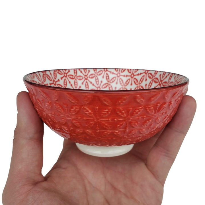 Bowl Loza Diseño Rojo 12,5x6cm