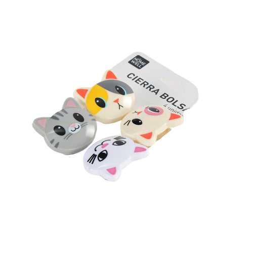 Set Pinzas Cierra Bolsas Kitty