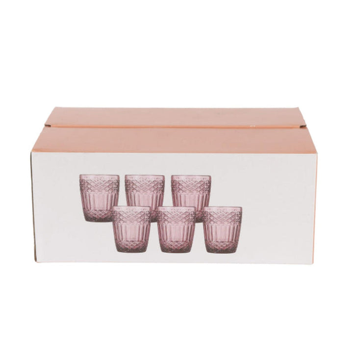 Set 6 vasos vidrio Rosado 300ml