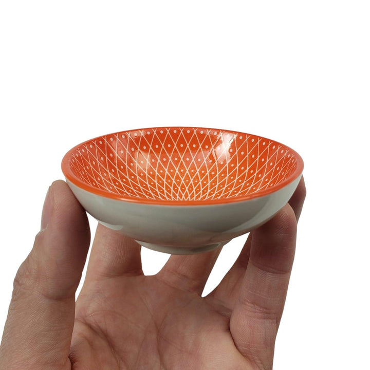 Pocillo Bowl Loza Linea Naranja 8x3cm