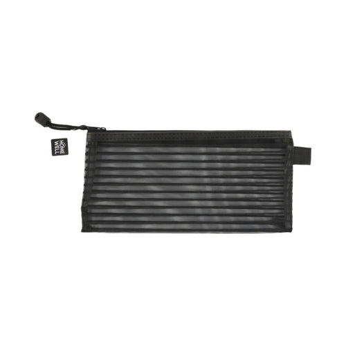 Estuche Traslúcido Rayado Negro