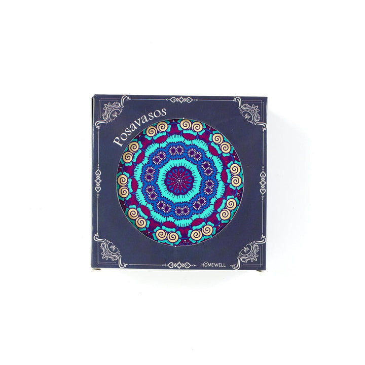 Set Posavasos Mandala Azul (4u)