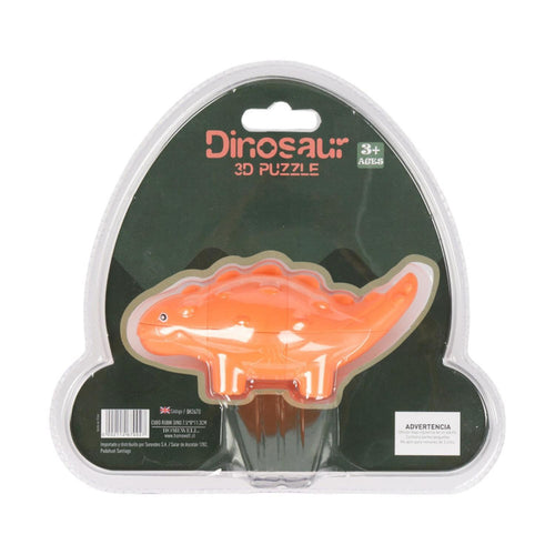 Rompecabezas 3D Dinosaurio Tiranosaurio Naranja 7.5x8x11.3 cm