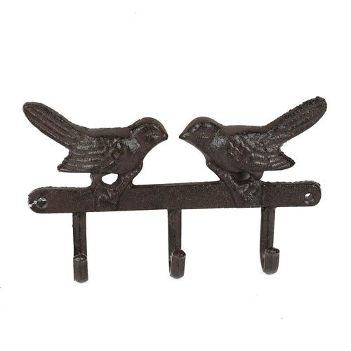 Perchero Pajaros Metal 3 Ganchos 18x11cm