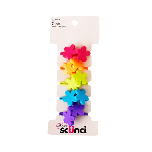 Elásticos de Flores para Pelo Scunci (5u)