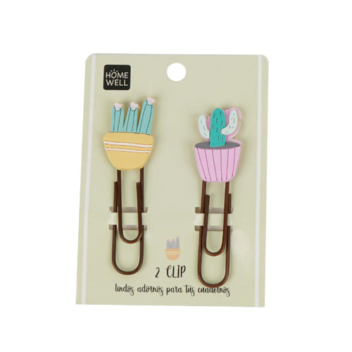 Clip Grande Diseño Cactus (2u)