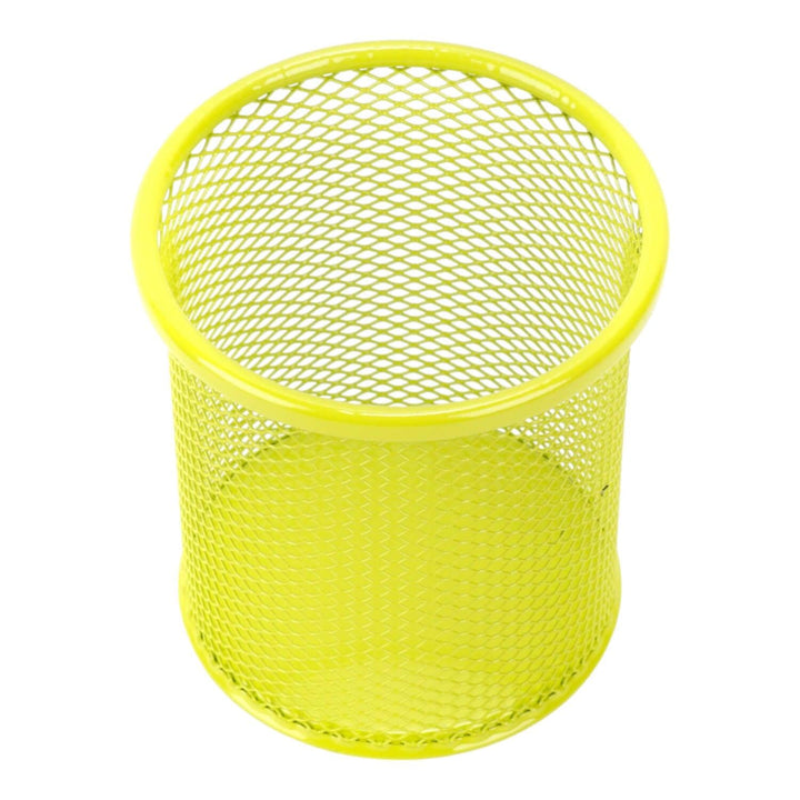 Porta Lapices Metal Amarillo 8.5*9.5cm