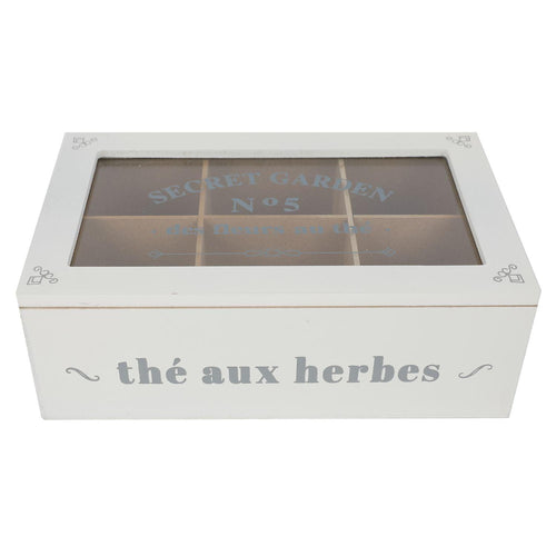 Caja de Té Madera Blanco