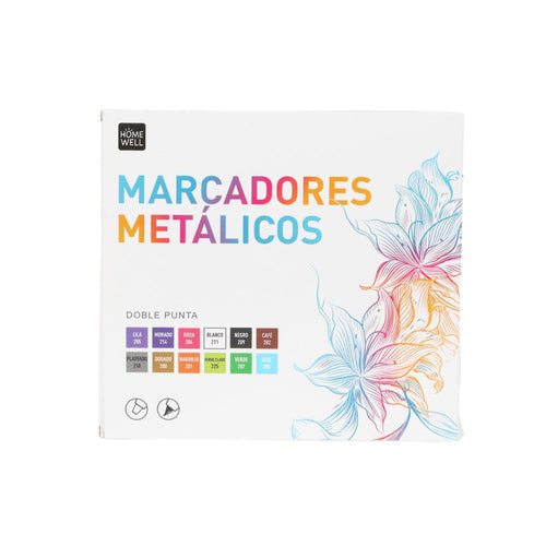 Marcadores Metálicos Doble Punta HomeWell
