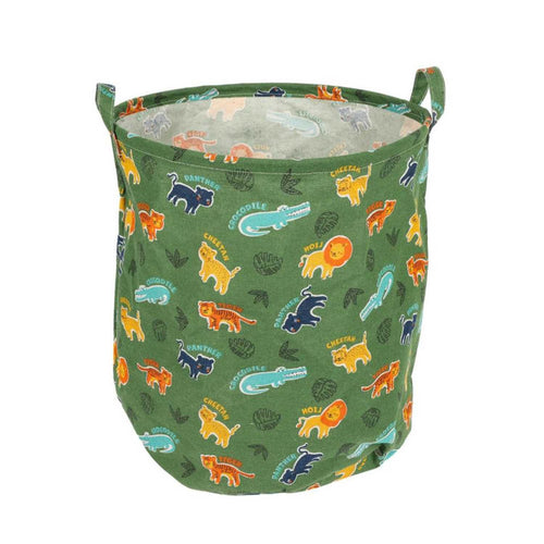 Canasto Ropa Animales Verde