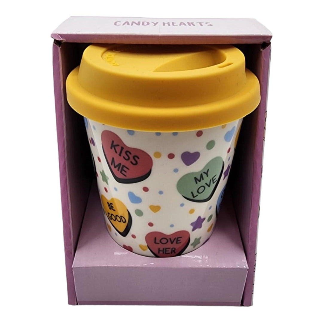 Mug Cerámica Tapa Silicona Amarillo 400ml