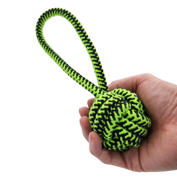 Pelota Cordel para Mascotas Verde 22cm