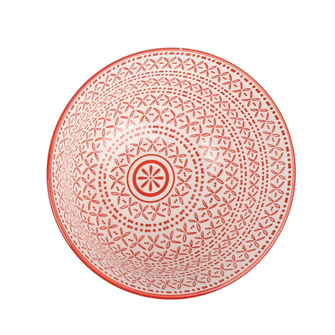 Bowl Loza Diseño Azul Rojo 11x7.5cm