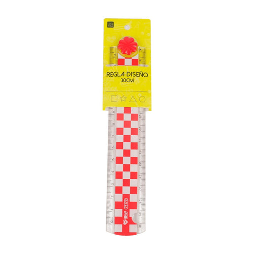 Regla Diseño Rojo 30cm