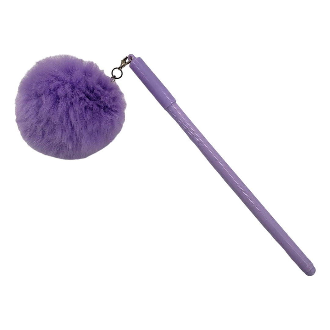 Lapiz Gel Pompom Morado