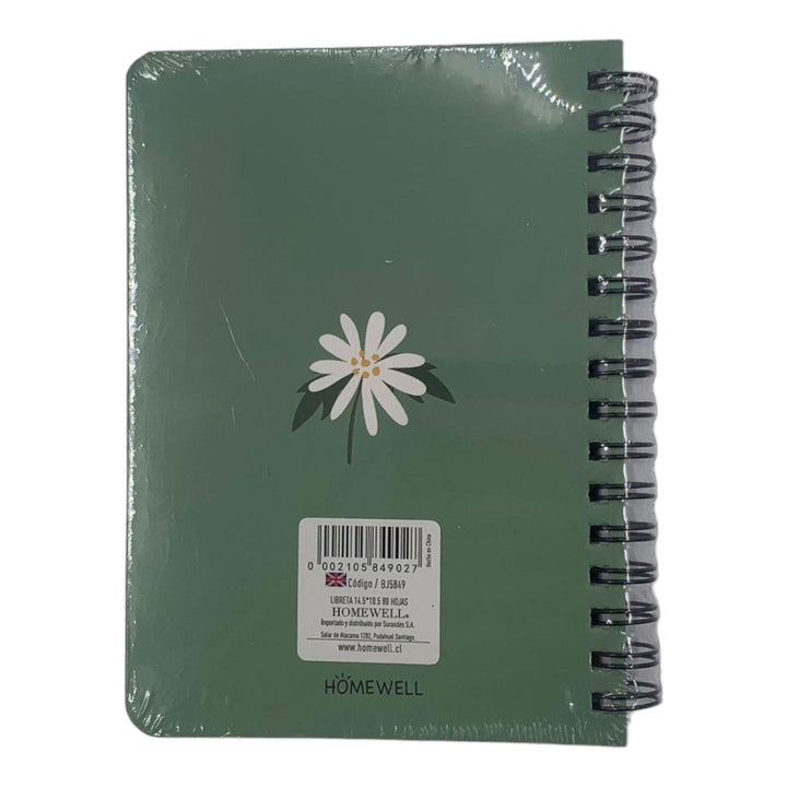 Libreta Verde claro14.5*10.5 80 hojas