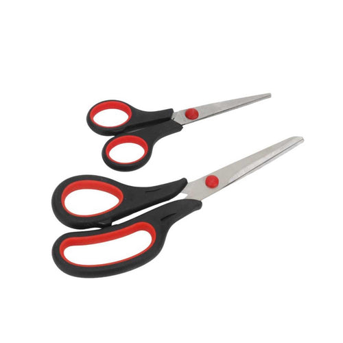 Set De Tijeras 2 Piezas Negro Y Rojo