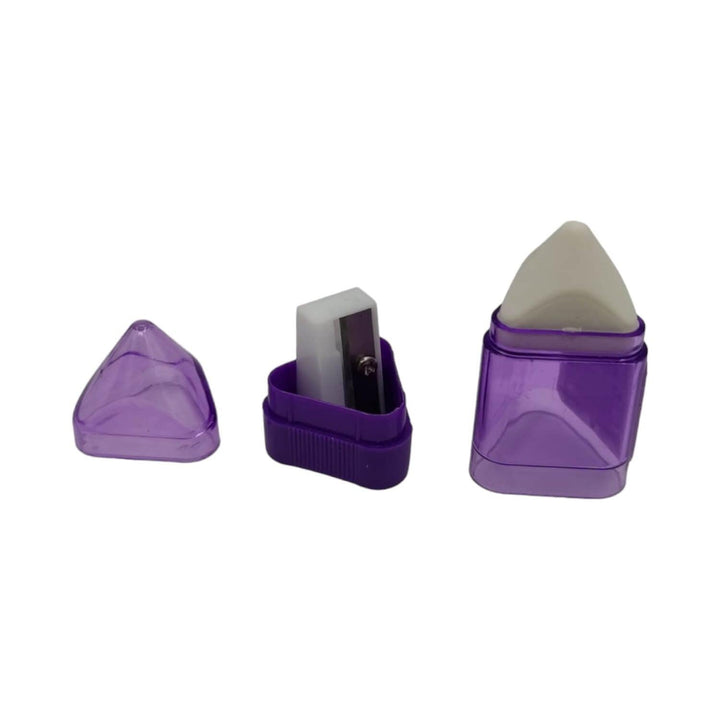 Sacapuntas Con Goma De Borrador Morado 6x2x2cm