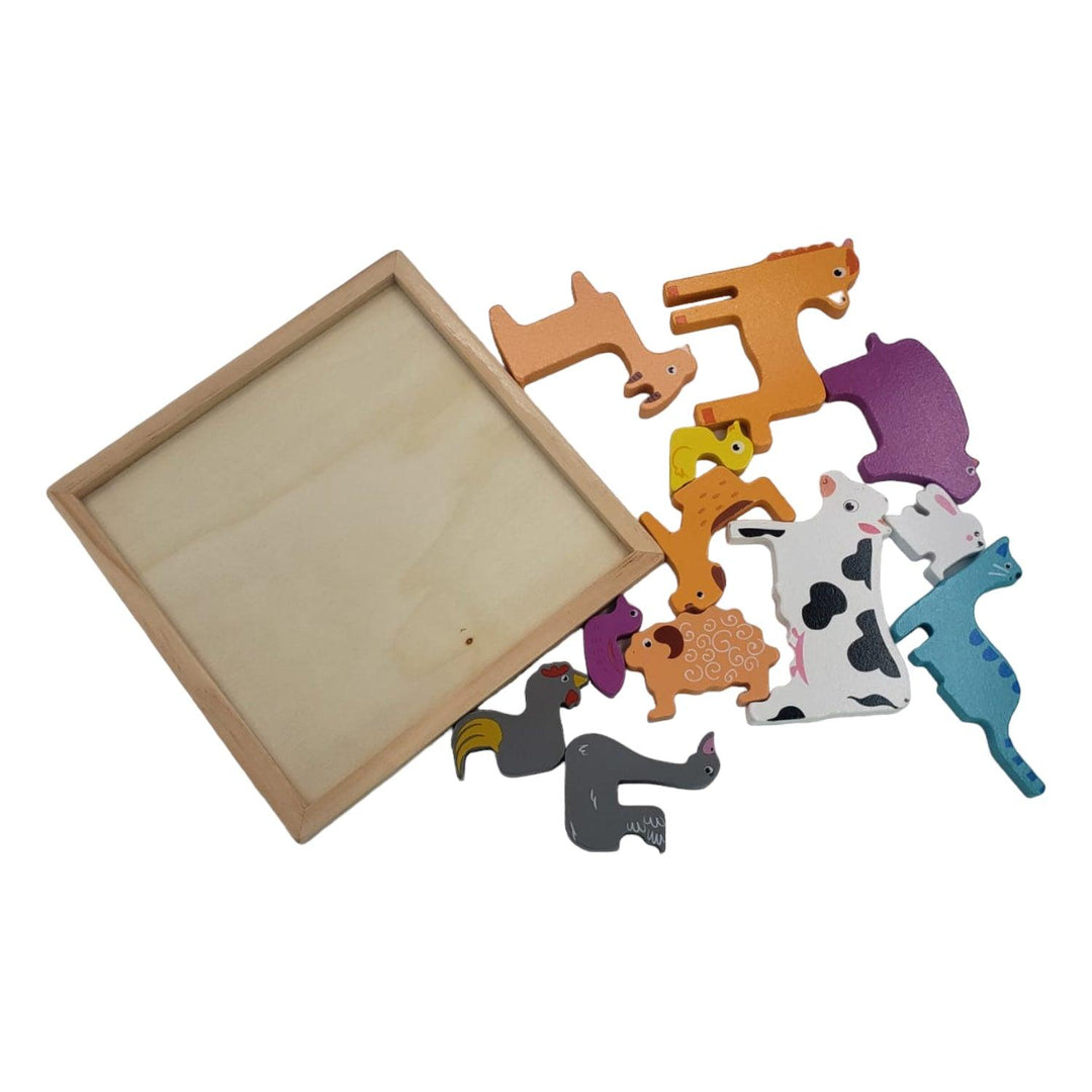 Puzzle Relieve Animales 17*17cm