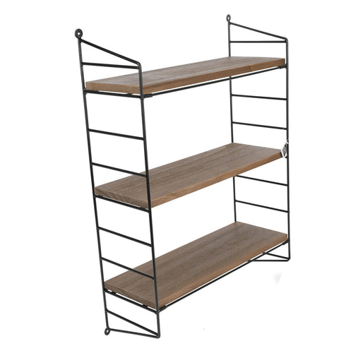 Repisa Metal 3 Niveles Madera 40x55x15cm