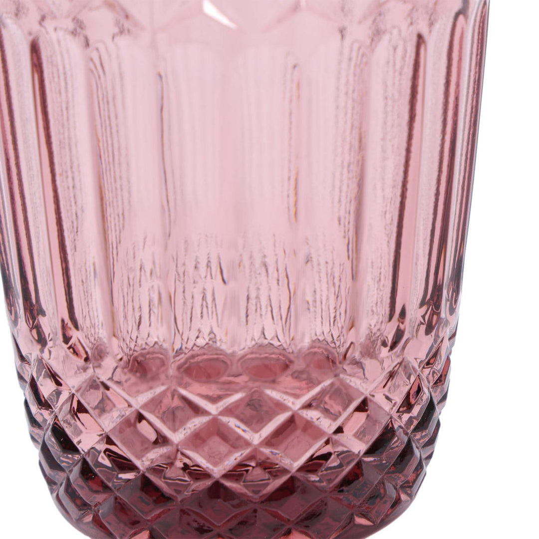 Set 6 Vasos Vidrio Rosado 380Ml