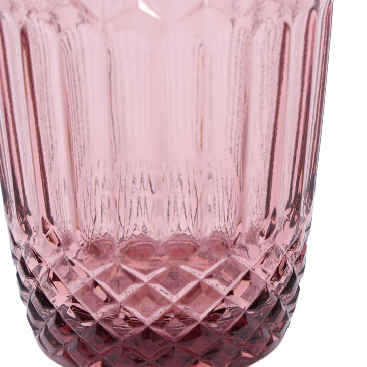 Set 6 Vasos Vidrio Rosado 380Ml