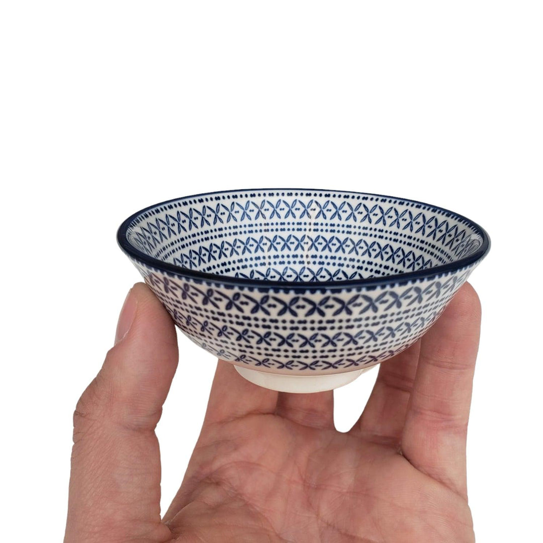 Bowl Pocillo Loza Diseño Azul 9.5x4.5cm