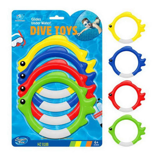 Set Buceo Infantil Anillos Pez 4 Piezas 19x28.5x5.5cm