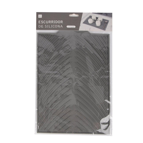 Alfombrilla Escurridora Silicona Gris 39x25cm