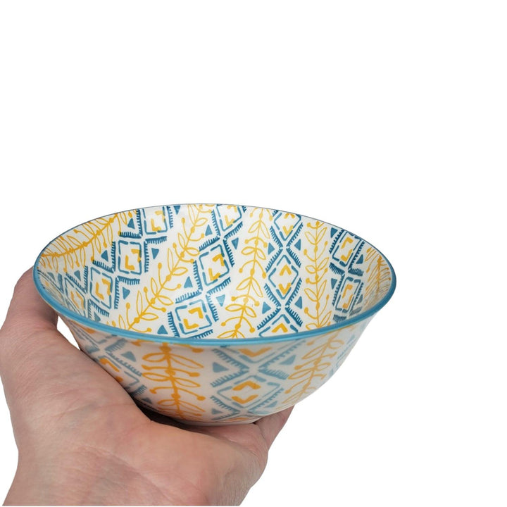 Bowl Loza Diseño Turquesa 11x7.5cm