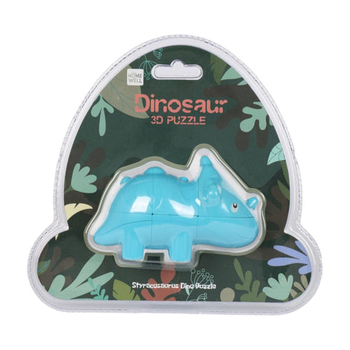 Rompecabezas 3D Dinosaurio Triceratops Celeste 7.5x8x11.3 cm