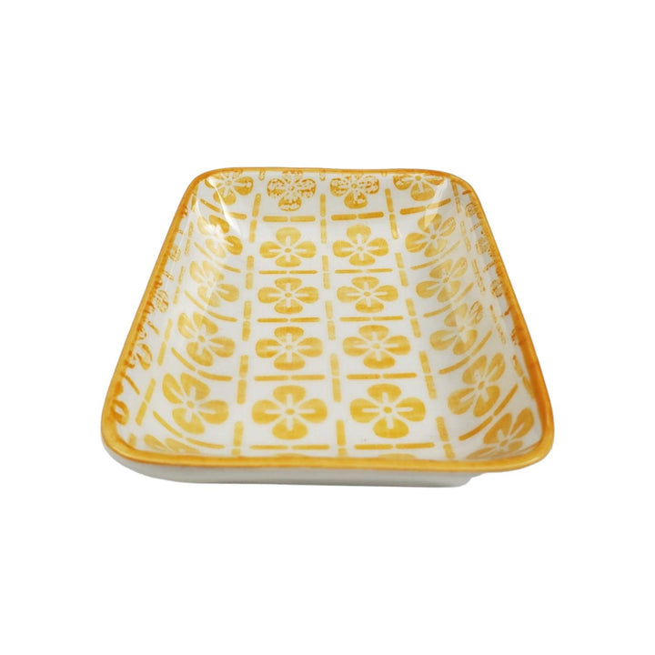 Plato Rectangular Loza Amarillo 9.8x7.3x2cm