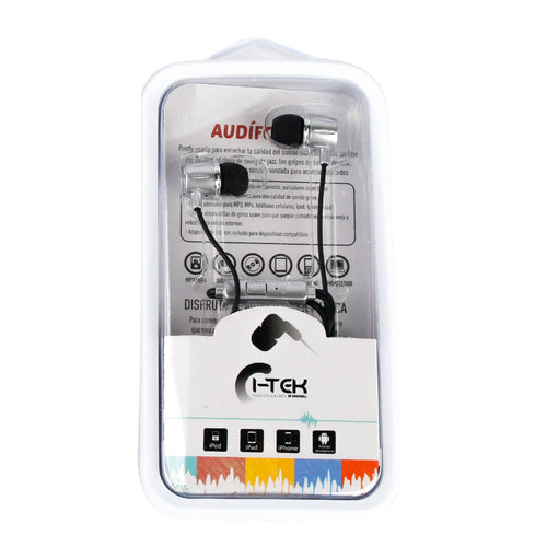 Audífono con Micrófono Conexión Plateado 3.5mm