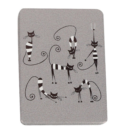 Espejo Cuadrado Diseño Gatos Negros  6x8.5cm
