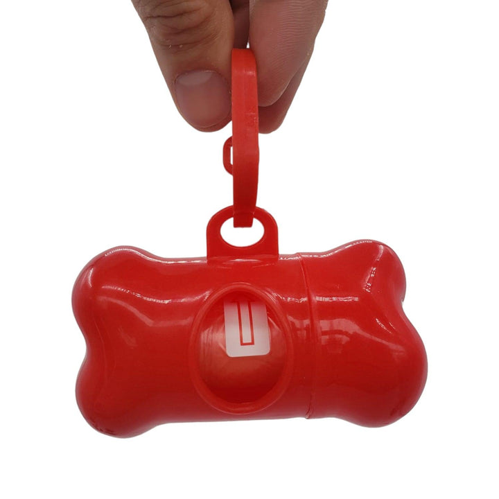 Dispensador Hueso de Bolsas Mascota Rojo